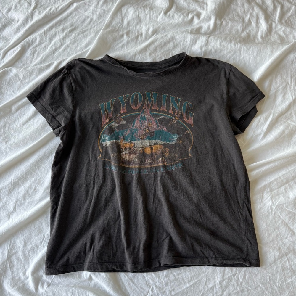 Wyoming Gray Graphic T-Shirt